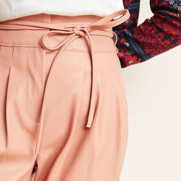 Anthropologie BLANKNYC Chelsea Tapered Faux Leather pants new - Picture 3 of 6